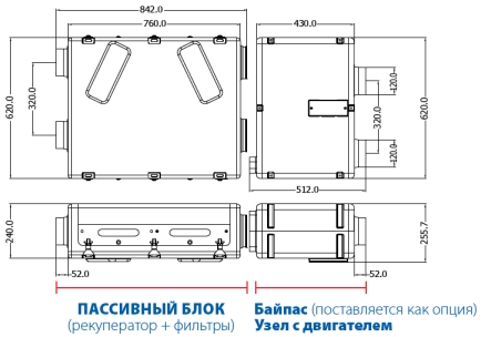 Габаритные и присоединительные размеры