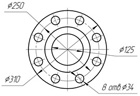 Габаритные размеры Насос ЦНСН 60-75 Габаритные размеры насоса ЦНСН 60-75