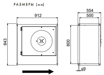 Технические характеристики канальных вентиляторов серии RKB: RKB RKB RKB 800 x 500 K3